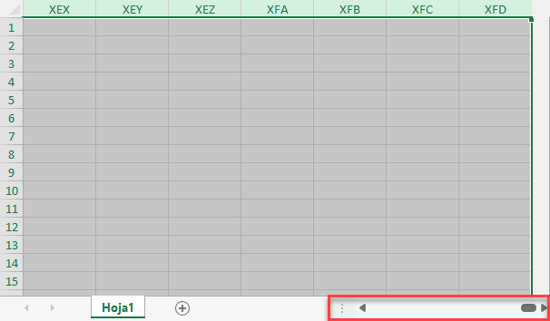 Columnas en Blanco Fuera de Rango de Datos Seleccionadas