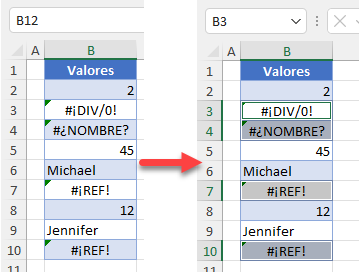 Cómo Encontrar Errores Tipo VALOR NOMBRE Etc en Excel