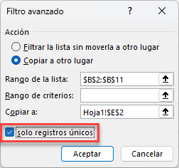 Copiar Solo Registros Únicos