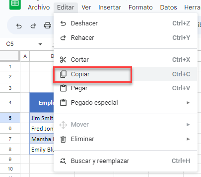 Copiar Validación de Datos en Google Sheets