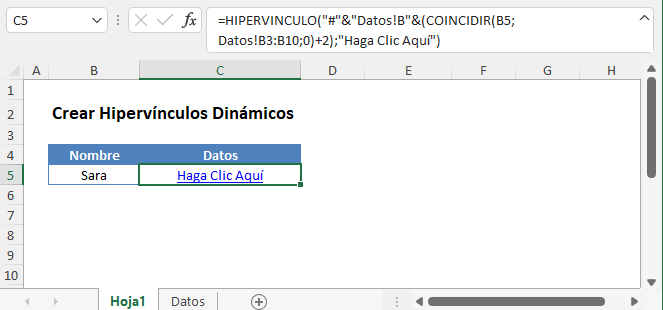 Crear Hipervínculos Dinámicos en Excel
