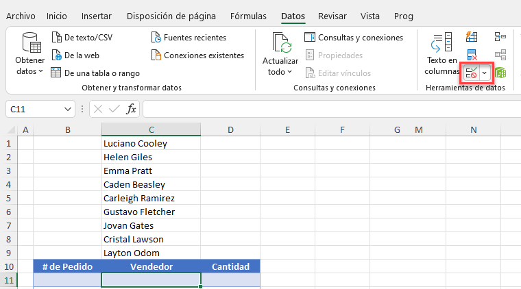 AutoCompletar Con Validación de Datos en Excel y Google Sheets ...