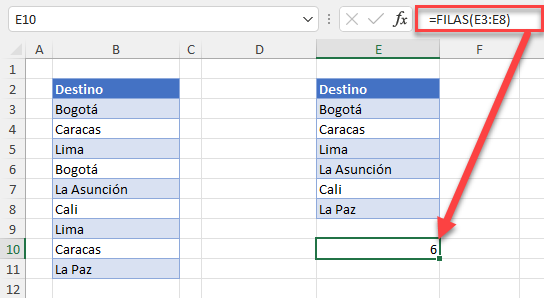 Cuenta de Registros Únicos en Excel