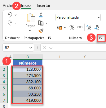 Dar Formato a Números en Excel