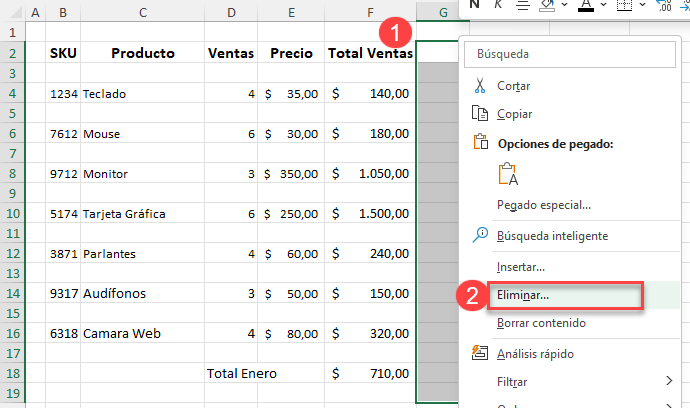 Eliminar Columna Auxiliar