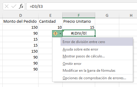 Error de División Entre Cero