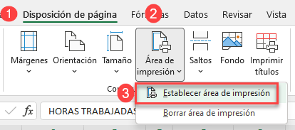 Establecer Área de Impresión en Excel