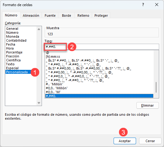 Formato de Celdas Formatear en Miles en Excel