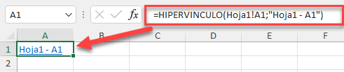 Función Hipervínculo en Excel