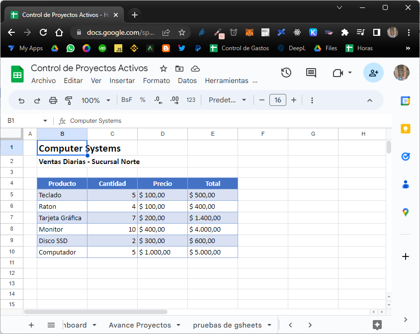 Imprimir Pantalla con Alt Imp Pant en Google Sheets