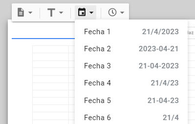 Insertar Fecha en Formato de Página en Google Sheets