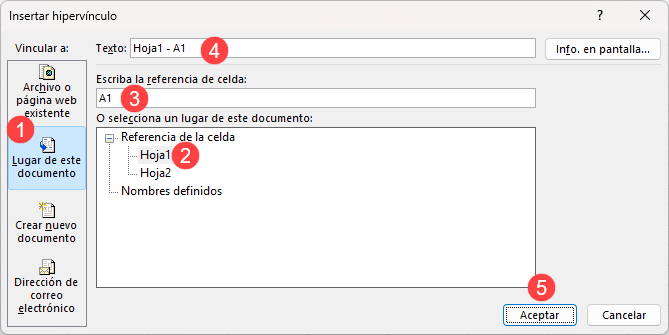 Insertar Hipervínculo a Otra Hoja en Excel