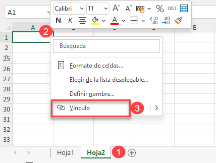 Insertar Vínculo en Excel