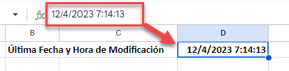 Marca de Tiempo Estática en Google Sheets