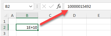Número Grande Formateado Automáticamente con Notación Científica en Excel