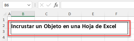 Objeto Incrustado en Hoja de Excel