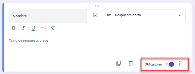 Pregunta Obligatoria en Google Forms