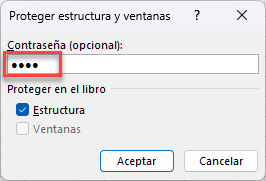 Proteger Libro Aceptar en Excel