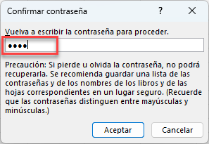 Proteger Libro Confirmar en Excel