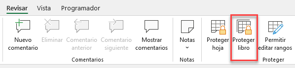 Proteger Libro en Excel