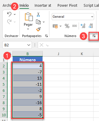 Rango de Celdas Seleccionado en Excel