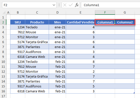 Resultado Cambiar el Tamaño de Tabla