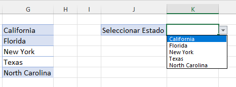 Resultado Celda Validada en Google Sheets