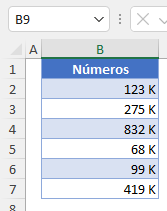 Resultado Formatear en K en Excel