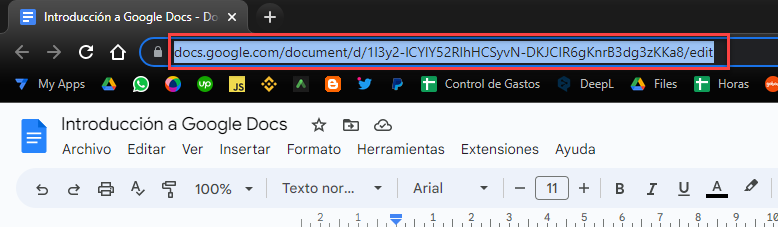 URL Documento Google Docs