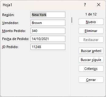 Ventana de Formulario