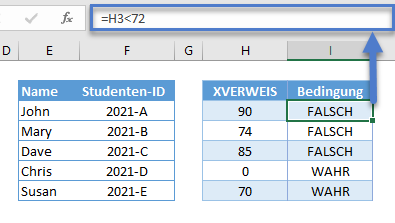 bedingte formatierung nach xverweis wahrheitstest