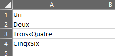exemple sortie fonction split compare binaire