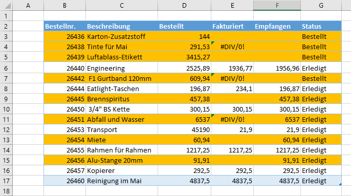 formel fuer bedingte formatierung mit istleer oder funktion