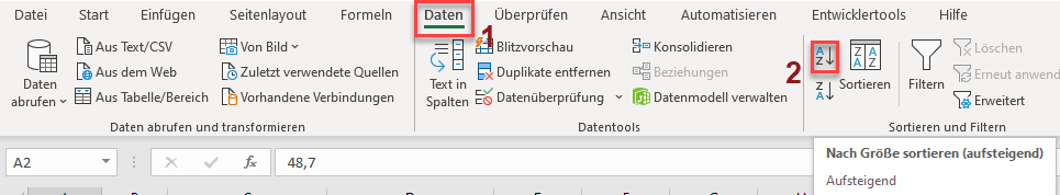 test auf normalverteilung p p methode daten sortieren