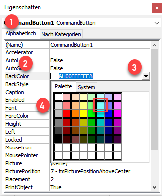 ActiveX Schaltflaeche Hintergrundfarbe auswaehlen