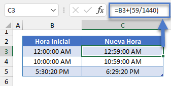 Agregar 59 Minutos