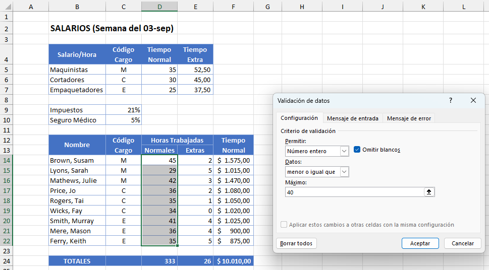 Aplicar Regla a Datos Existentes en Celdas