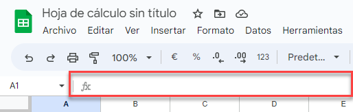 Barra de Fórmulas Activa en Google Sheets