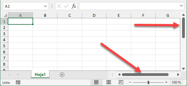 Barras de Desplazamiento en Excel