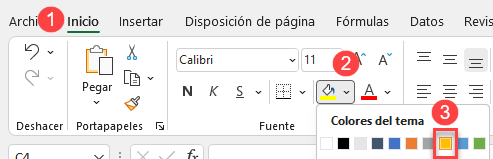 Cambiar Color de Fondo en Excel