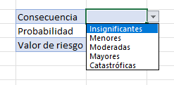 Celda Validada con Opciones de Consecuencias