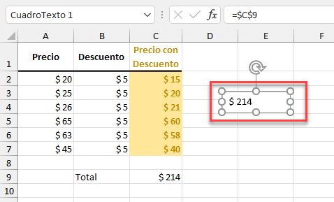 Celda Vinculada a Cuadro de Texto en Excel