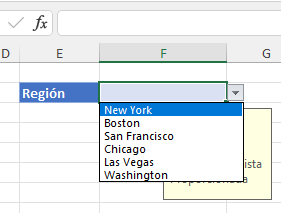 Celda con Lista Desplegable con Datos desde Tabla