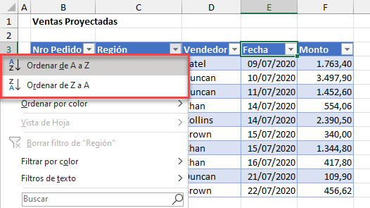 Cómo Ordenar Columnas en Excel y Google Sheets