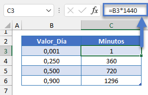 Convertir Horas a Minutos Excel