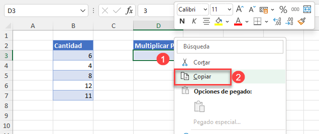 Copiar Celda en Excel