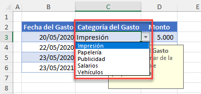 Crear Agregar Una Lista Desplegable en Excel y Google Sheets