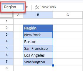 Crear Rango Nombrado de Tabla de Datos