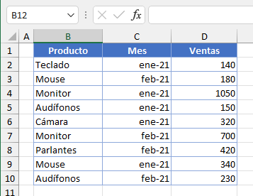 Datos Ejemplo Copiar Datos Filtrados Solo Celdas Visibles