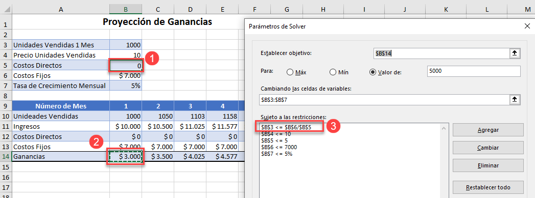 Error de Fórmula de Solver